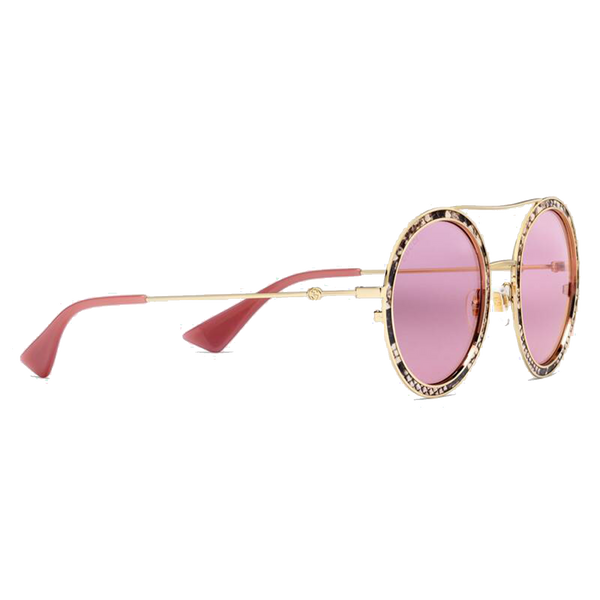 Round-PINKY Sunglasses with leather