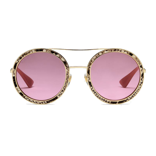 Round-PINKY Sunglasses with leather